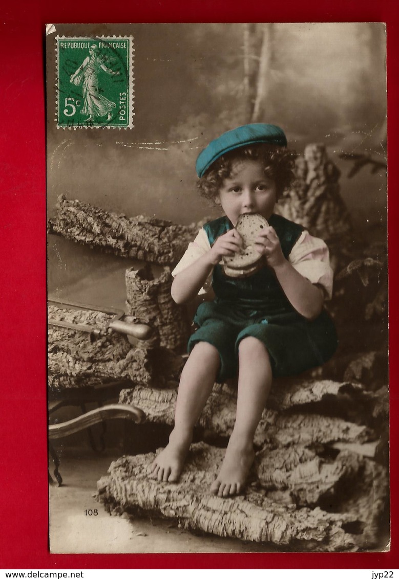 Jolie CP Fantaisie Enfant Fillette Casquette Goûter Scie à Métaux ... - CAD Matha 31-05-1914 & Fontaine Chalendray 1-06 - Scènes & Paysages