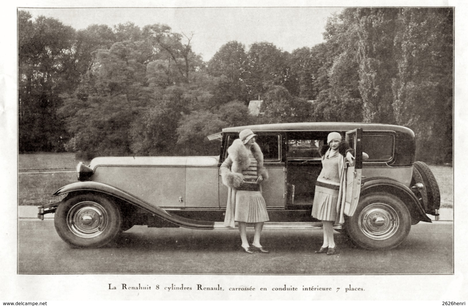 #13 Reproduction Photo Publicitaire 1928 “La Renahuit 8 Cylindres Renault, 7 Places”, Sur Carte Postale - Toerisme