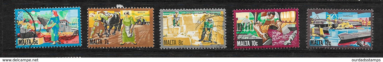 Malta, 1981 Maltese Industry, Complete Set To £m1 Used (7473) - Malta