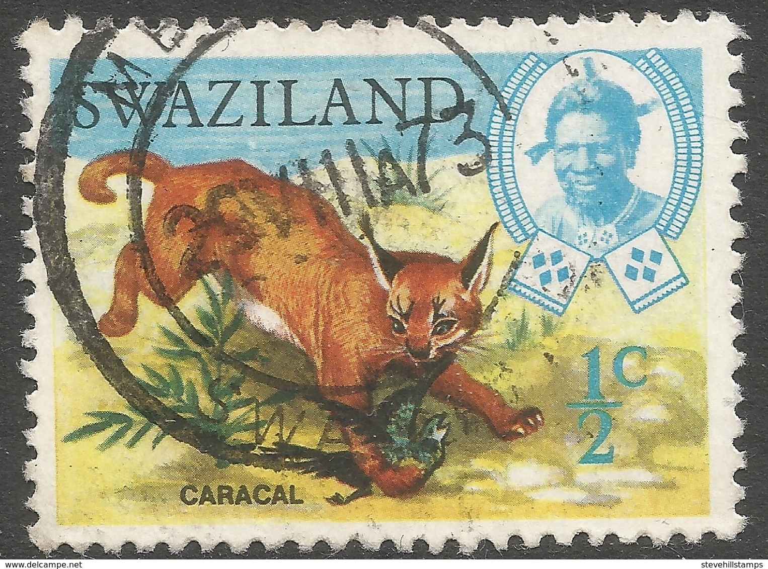 Swaziland. 1968 Animals. ½c Used. SG 161 - Swaziland (1968-...)