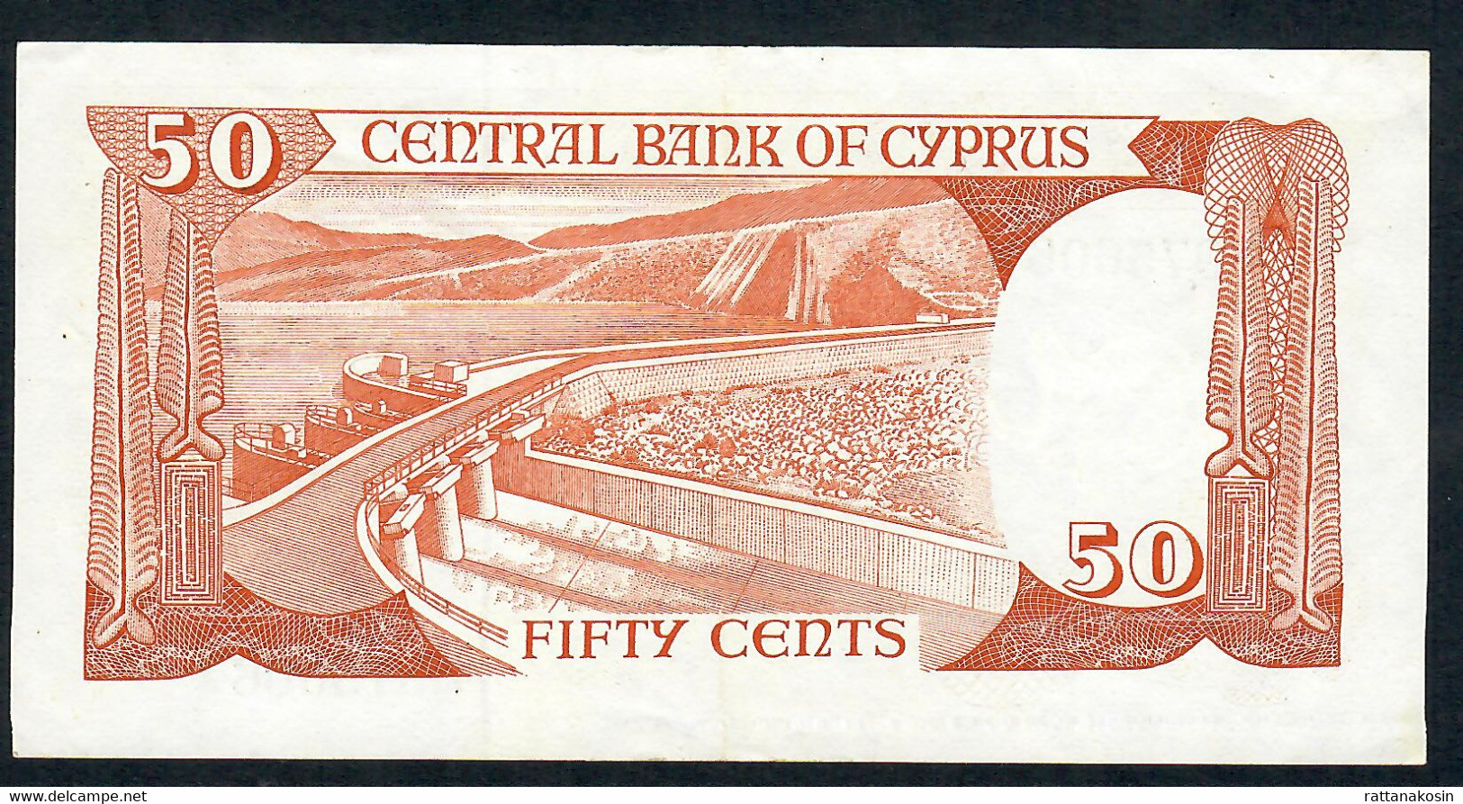 CYPRUS P52 50 SENTS 1987 #H FIRST DATE FIRST PREFIX !    XF-AU - Cyprus