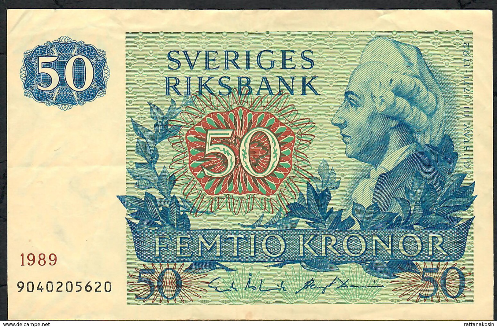 SWEDEN P53d 50 KRONOR 1989 #9040205620 VF NO P.h. - Sweden