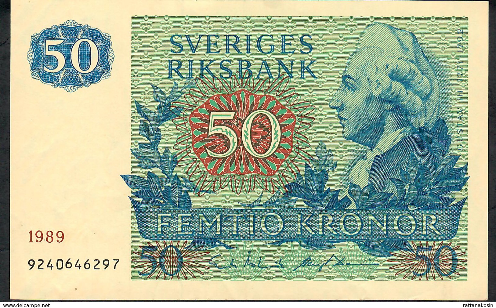 SWEDEN P53d 50 KRONOR 1989 #9240646297  XF - Suecia