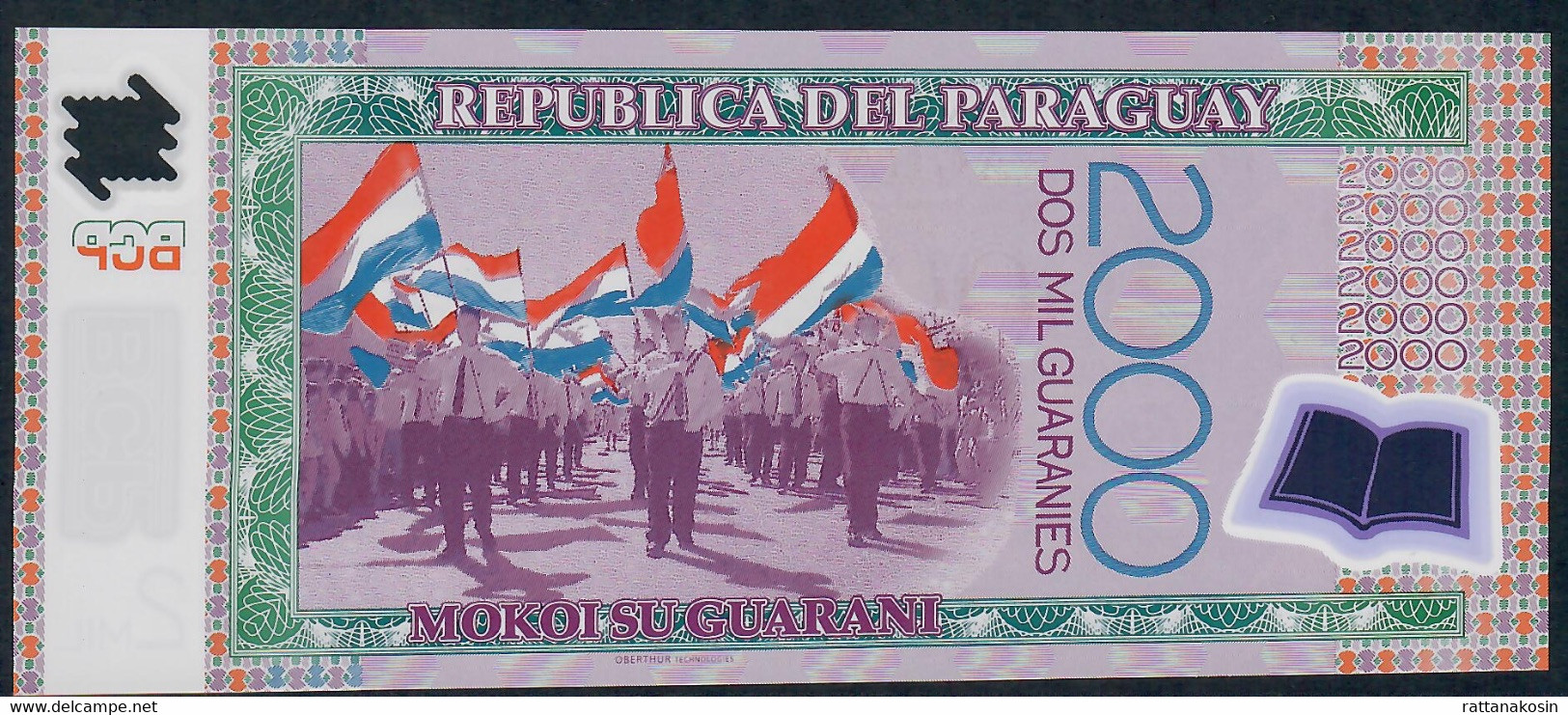 PARAGUAY P228a 2000 GUARANIES 2008 #A      UNC. - Paraguay