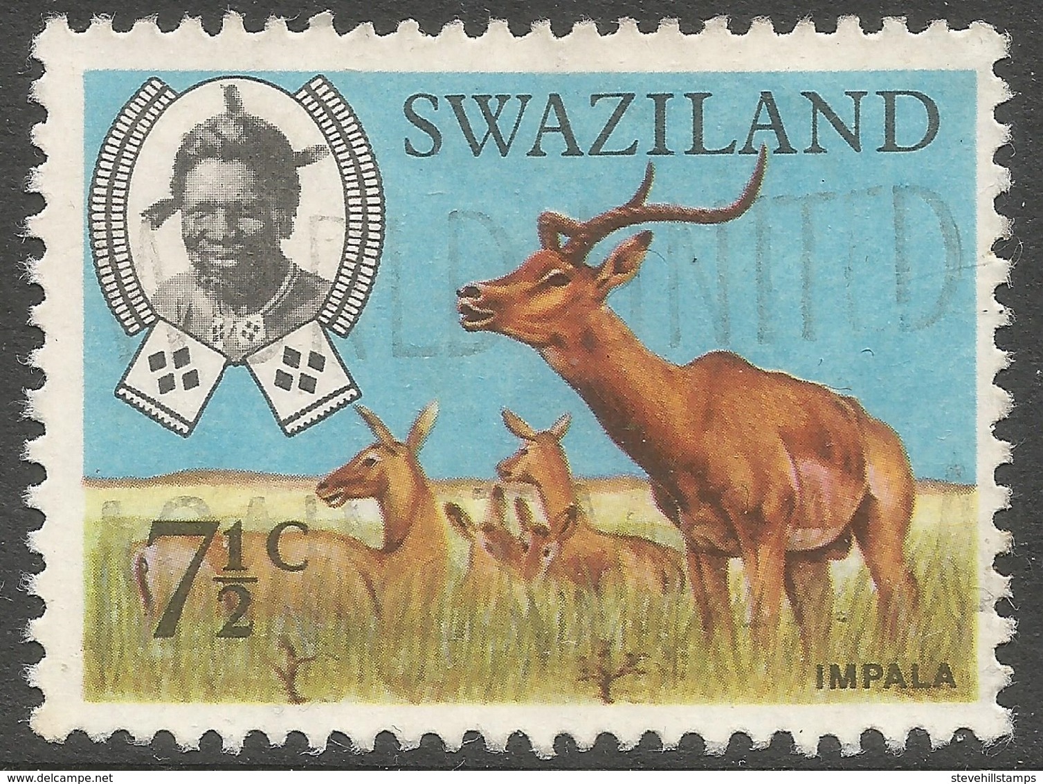 Swaziland. 1968 Animals. 7½c Used. SG 167 - Swaziland (1968-...)