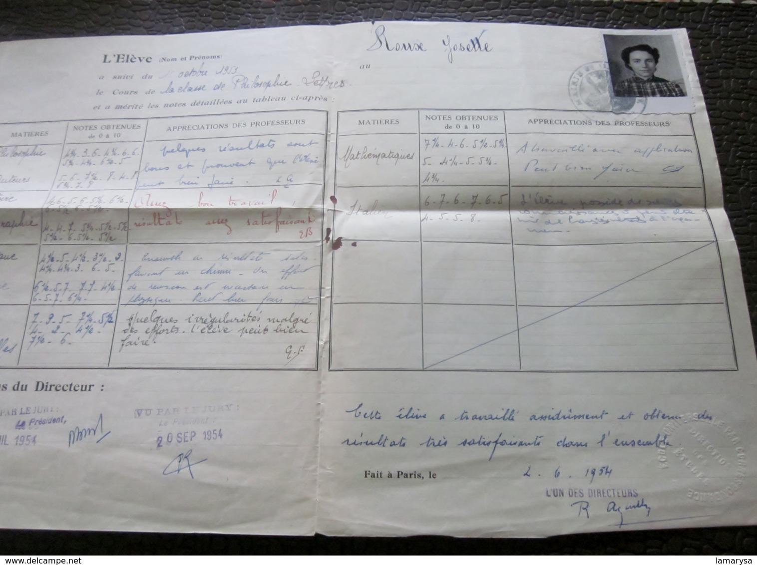 1948 Cahier Scolaire de Géographie Cartes déssinées écriture plume J. Roux Pce l'église Carcés Var Née 1935+Fiche photo