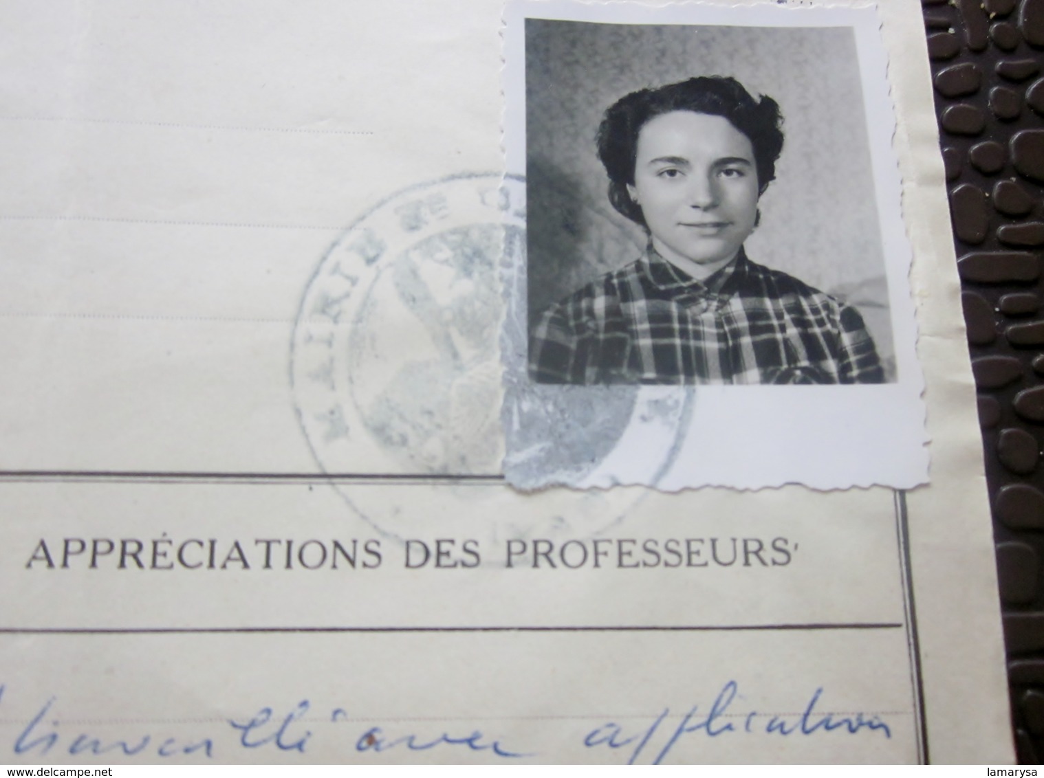 1948 Cahier Scolaire de Géographie Cartes déssinées écriture plume J. Roux Pce l'église Carcés Var Née 1935+Fiche photo