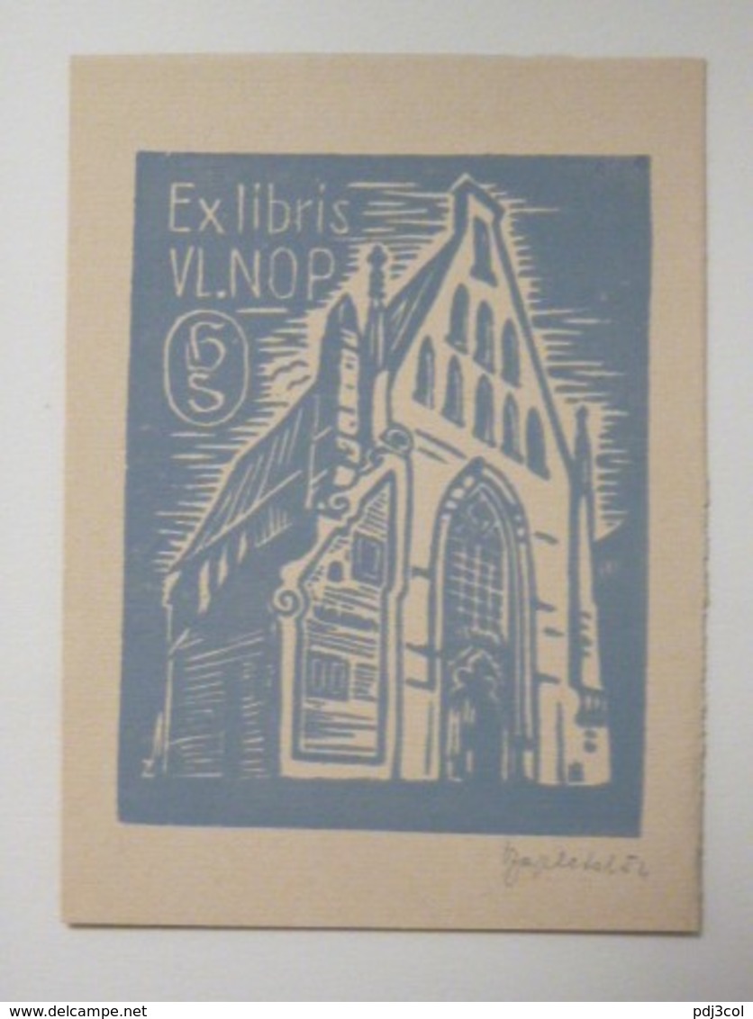 Ex-libris Illustré Tchecoslovaquie XXème - VL. NOP - Bookplates