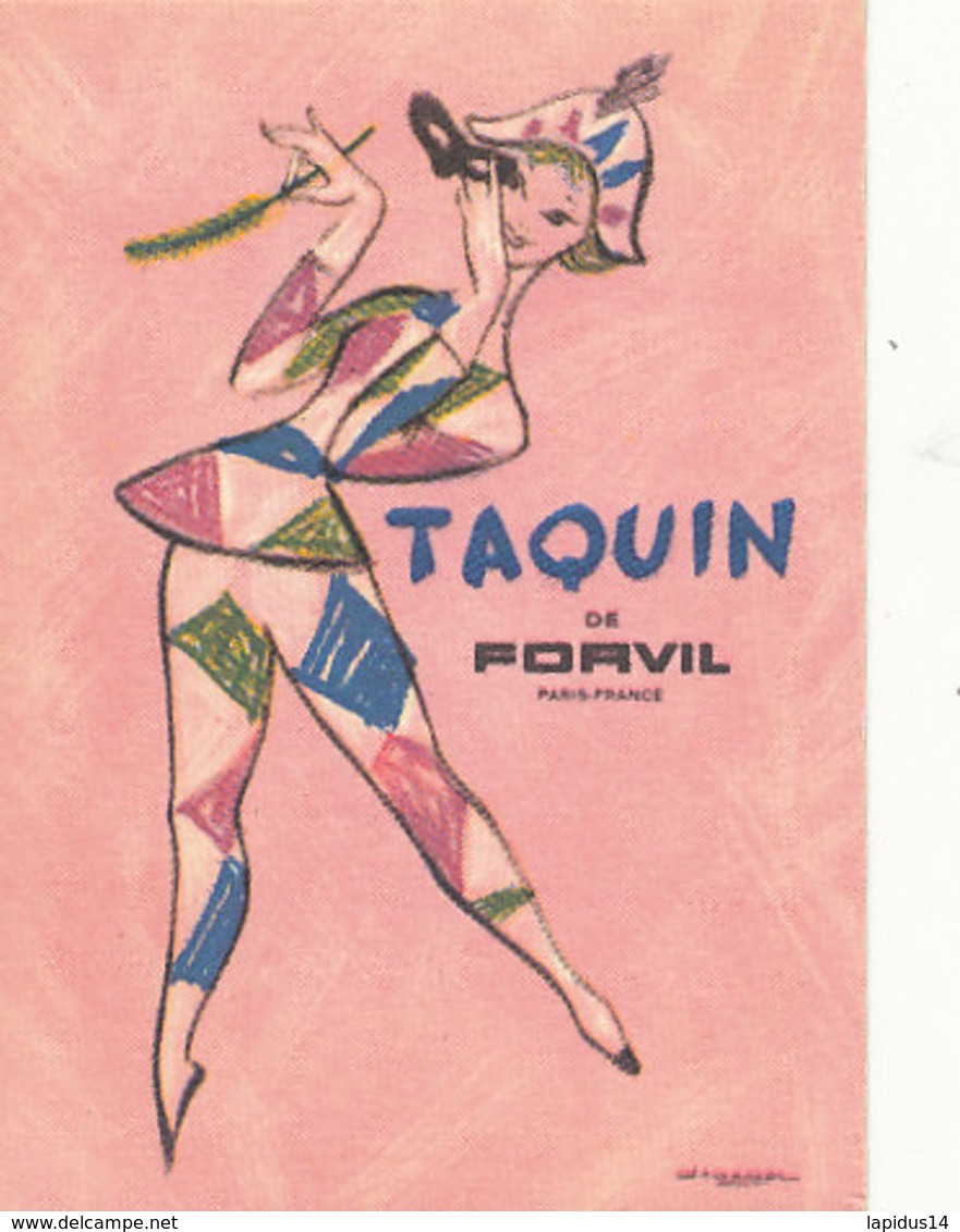 CARTE PARFUMEE - TAQUIN DE   FORVIL   PARIS - Anciennes (jusque 1960)