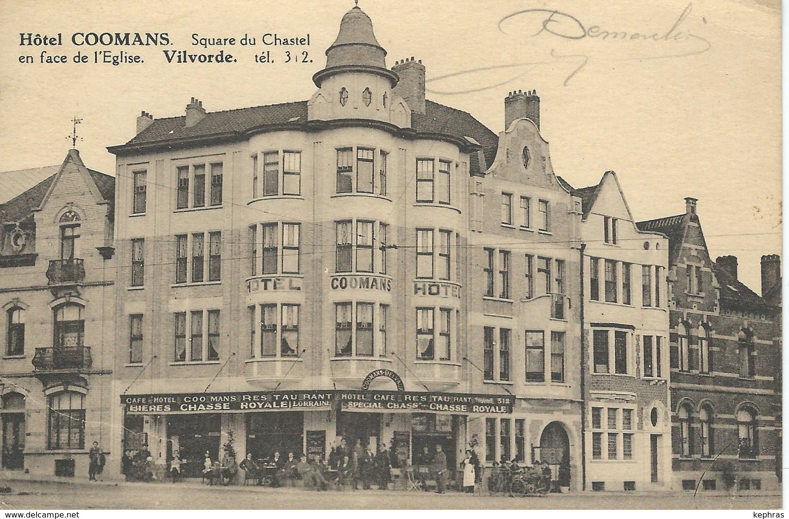 VILVORDE - VILVOORDE : Hôtel Coomans - Square Du Chastel - CPA PEU COURANTE - Courrier De 1939 - Vilvoorde