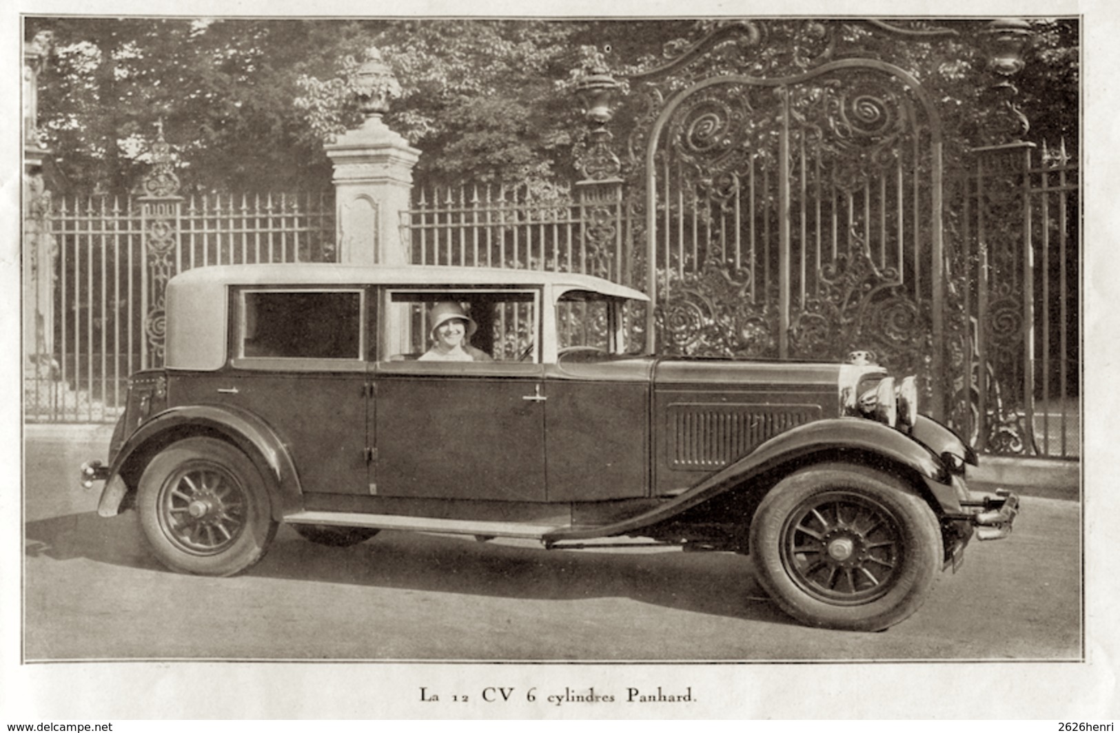 #21 Reproduction Photo Publicitaire 1928 “La 12 CV 6 Cylindres Panhard”, Sur Carte Postale - Toerisme