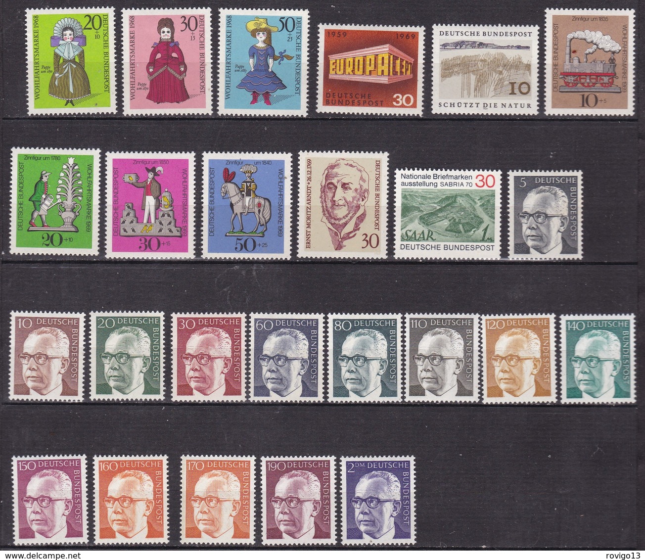 Allemagne Occidentale - Collection De 196 Timbres * De 1959/1970 -cote 150€ - Autres & Non Classés