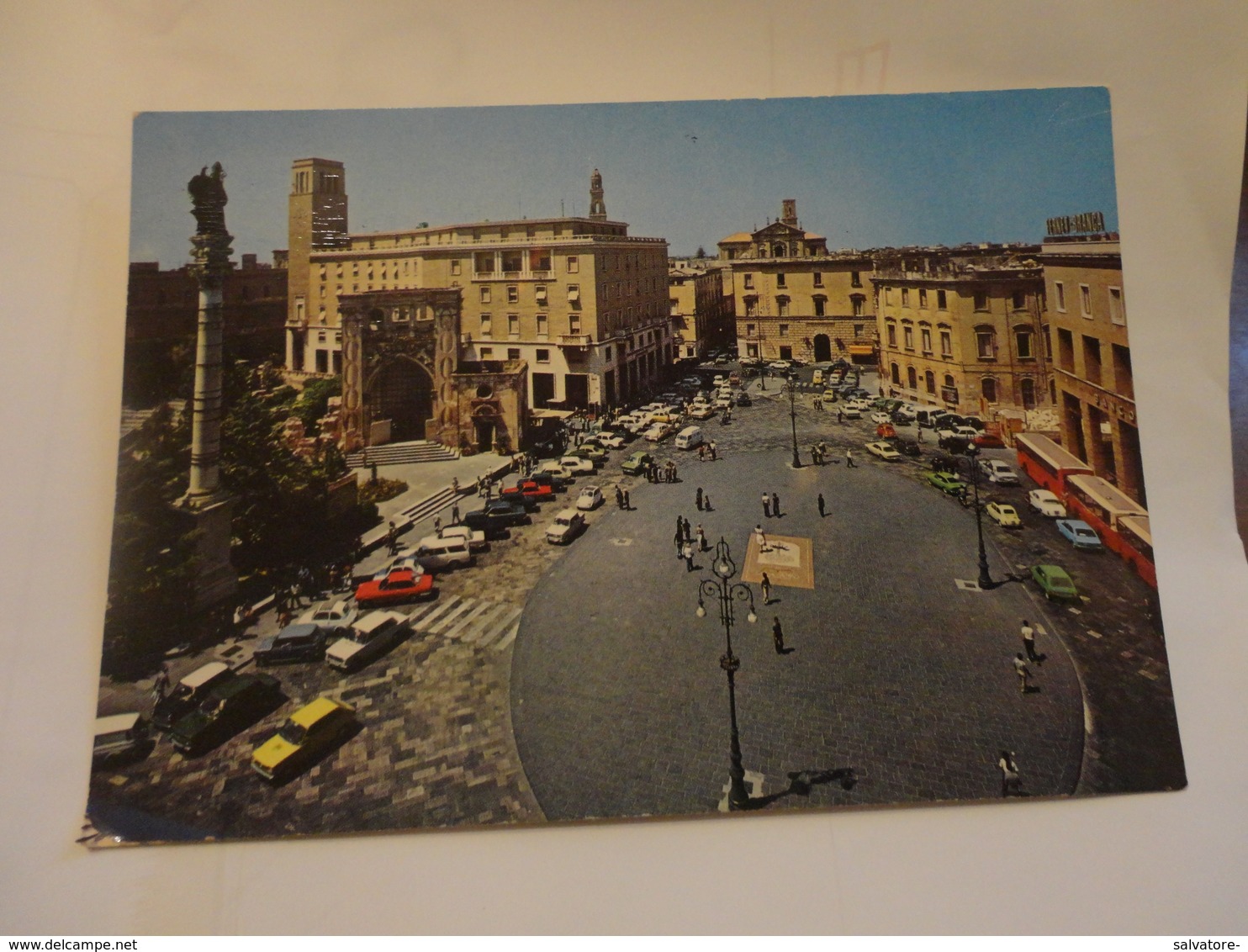 CARTOLINA LECCE-PIAZZA S.ORONZO-VIAGGIATA ANNI 70 - Lecce