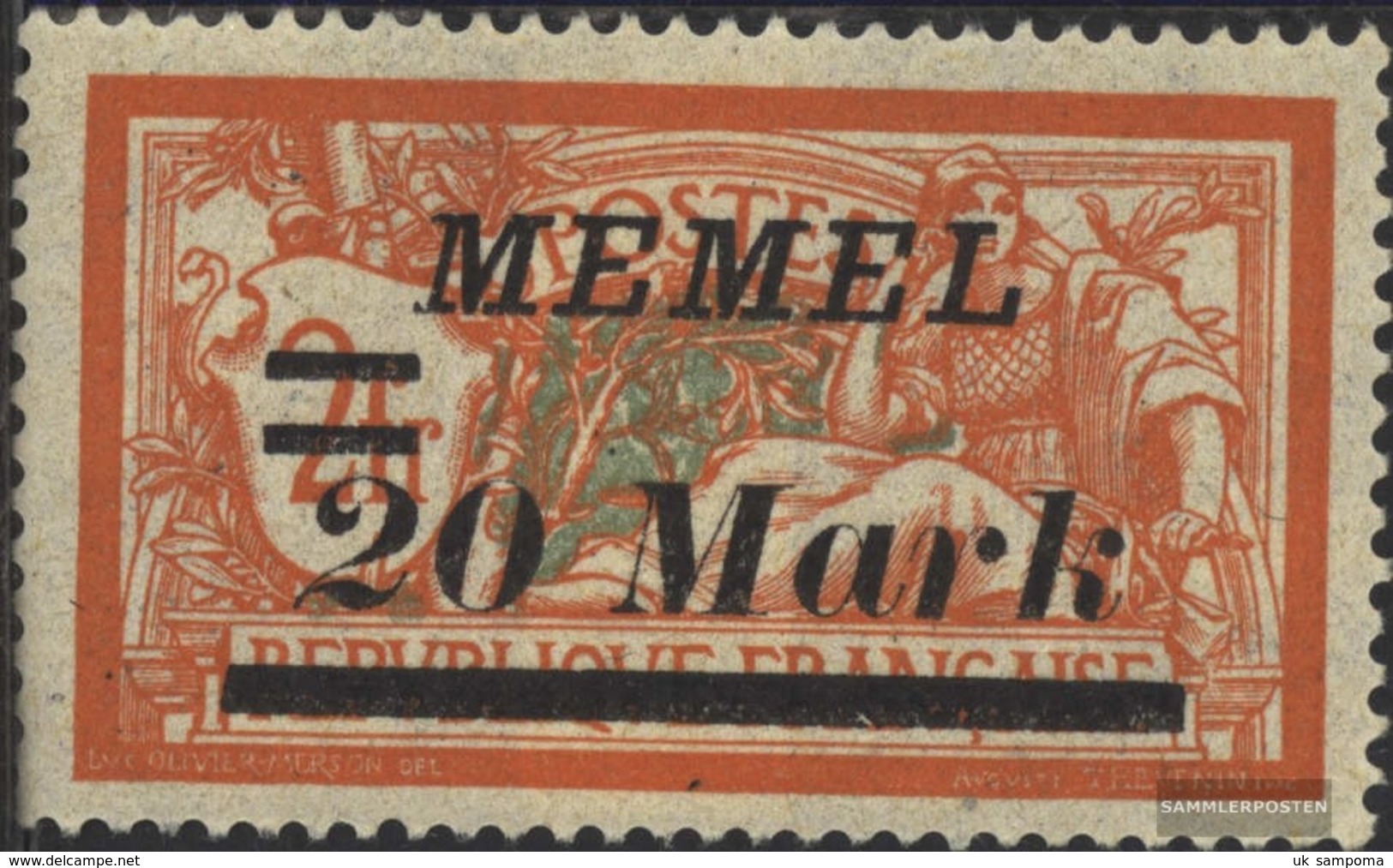 Memelgebiet 95 Unmounted Mint / Never Hinged 1922 Supplementary Issue - Memelgebiet 1923