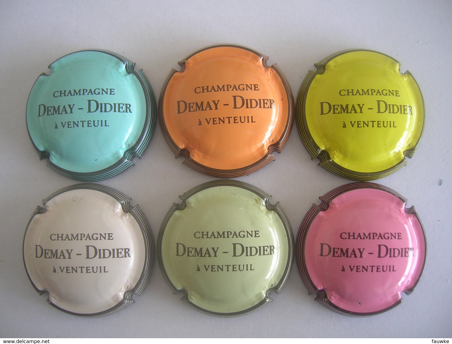 Capsules Champagne Demay Didier (6), N°s 5 à 5e 6 Capsules - Autres & Non Classés