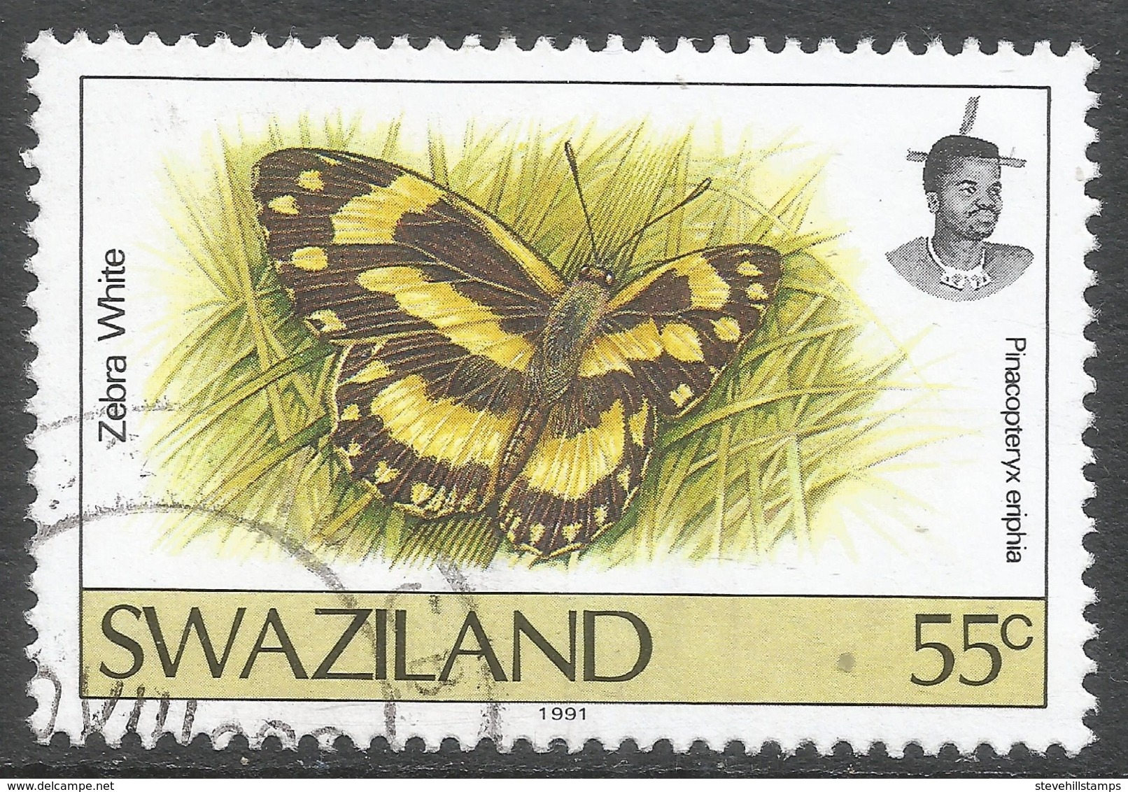 Swaziland. 1992 Butterflies (2nd Series). 55c Used. SG 615 - Swaziland (1968-...)