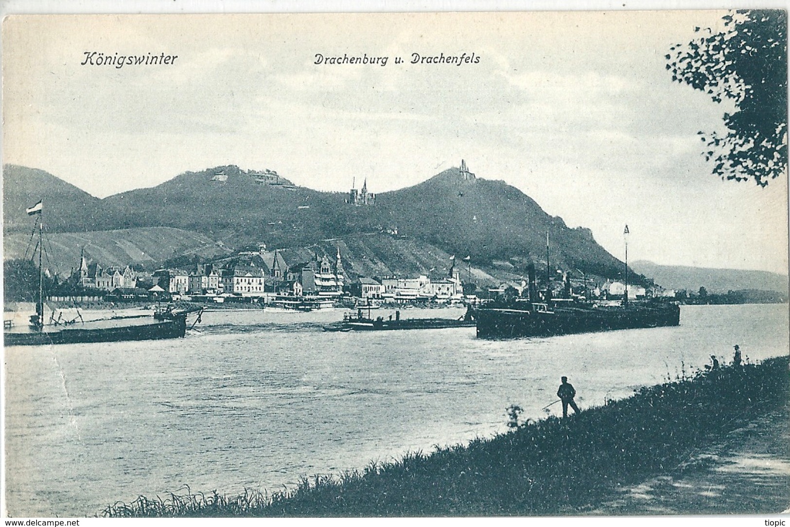 KONIGSWINTER    ( Allemagne )    Drachenburg  U.  Drachenfels .     T.B.E. - Koenigswinter