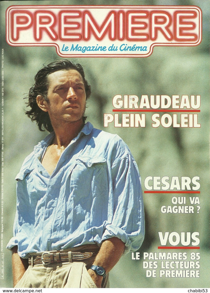 PREMIERE - N° 107 De 1986 - Bernard GIRAUDEAU - Film