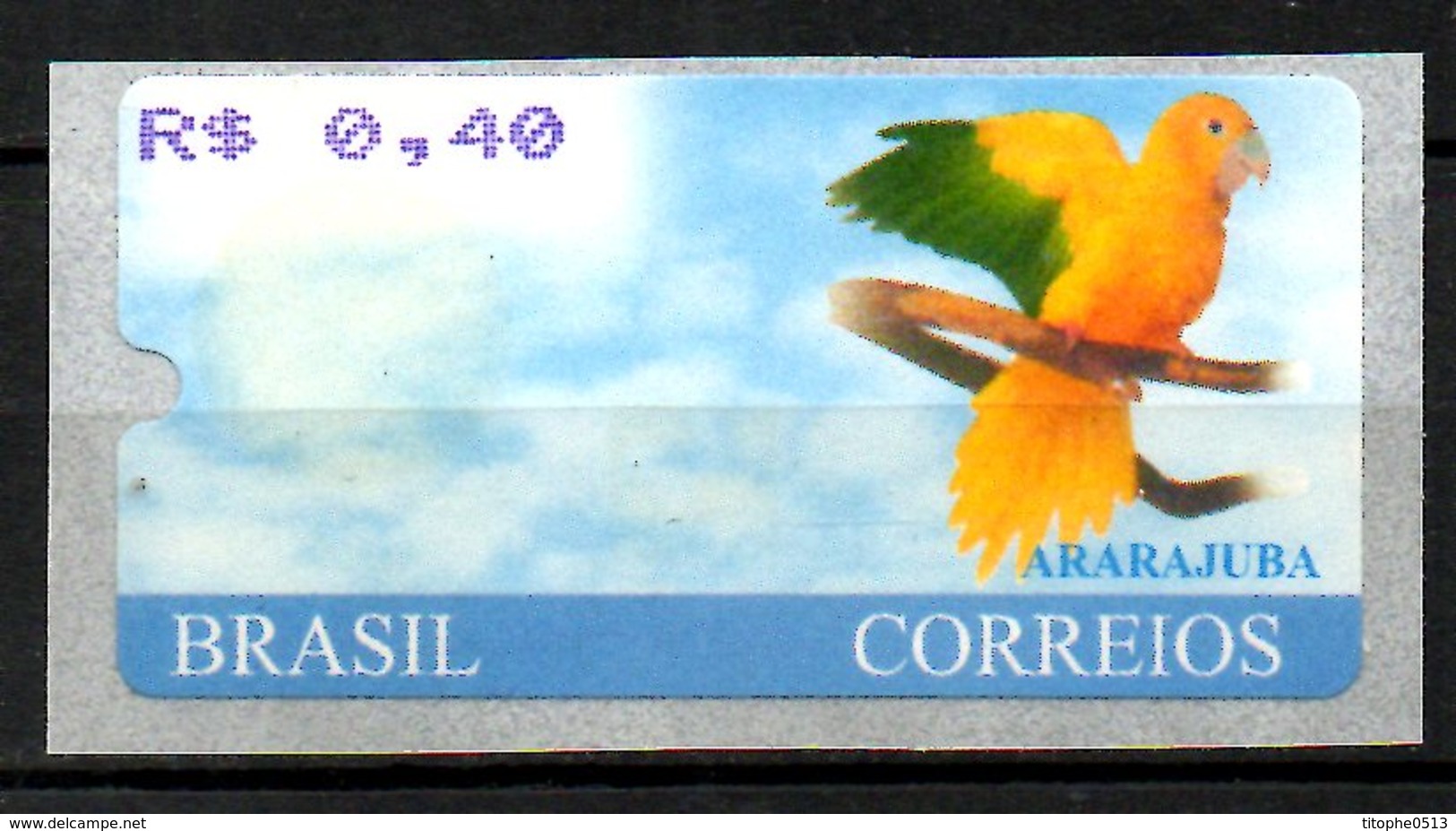 BRESIL. Timbre De Distributeurs De 2000. Conure Dorée. - Parrots