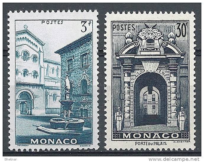 Monaco YT 369 à 370 " Vues De La Principauté " 1951 Neuf** - Neufs