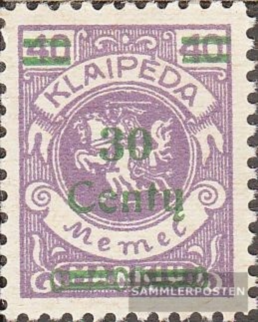 Memelgebiet 225 Con Fold 1923 Complementare Issue - Memelgebiet 1923