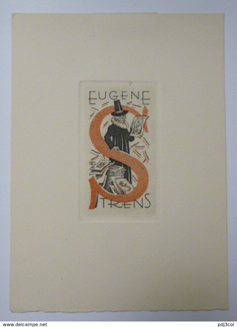 Ex-libris Illustré Tchécoslovaquie XXème - EUGENE STRENS - Bookplates