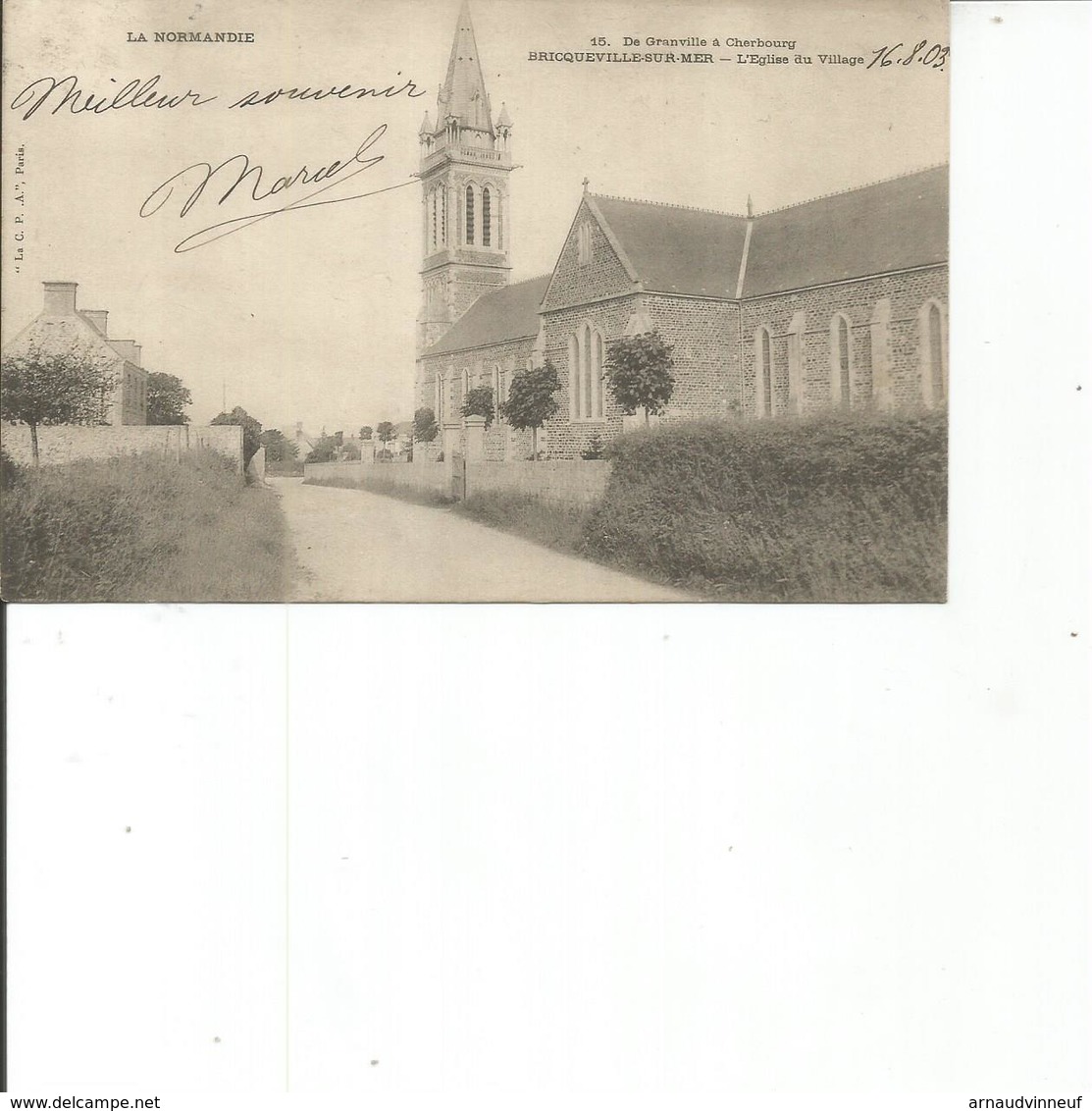 50-BRICQUEVILLE SUR MER L EGLISE DU VILLAGE - Sonstige & Ohne Zuordnung