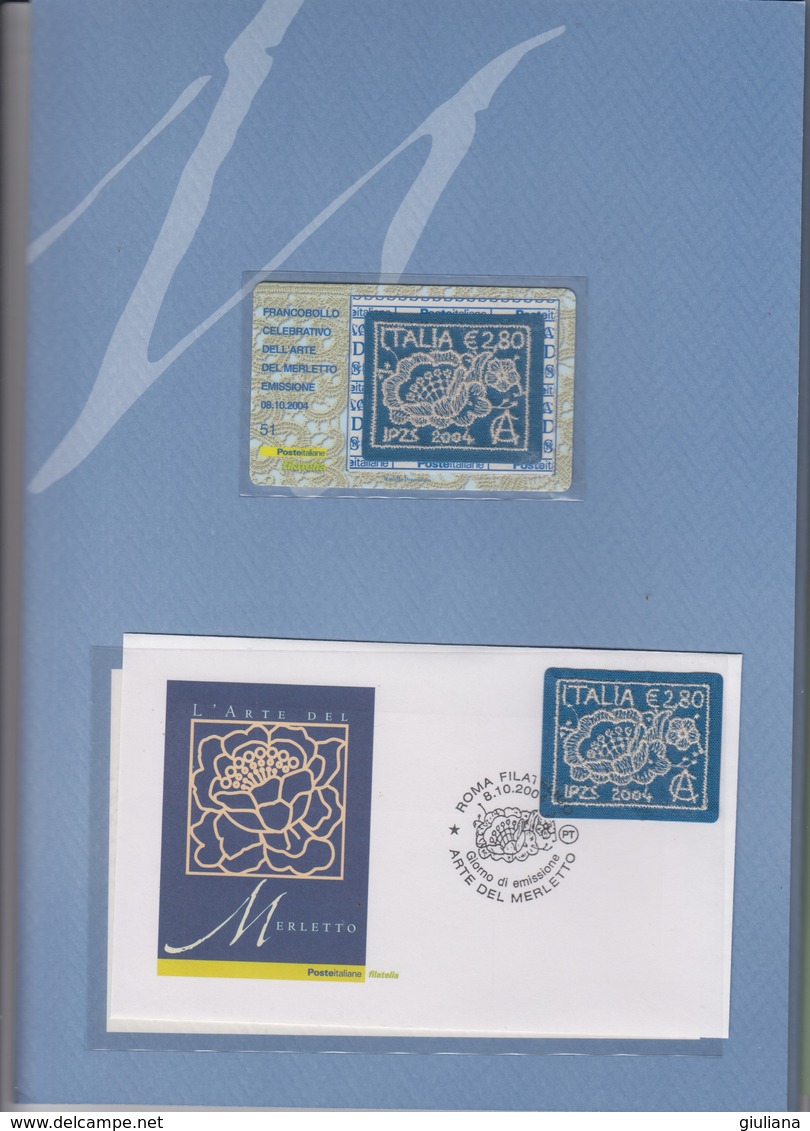 Italia Rep. 2004 - Folder Di 6 Pagine "L'ARTE DEL MERLETTO"  - Poste Italiane - Folder