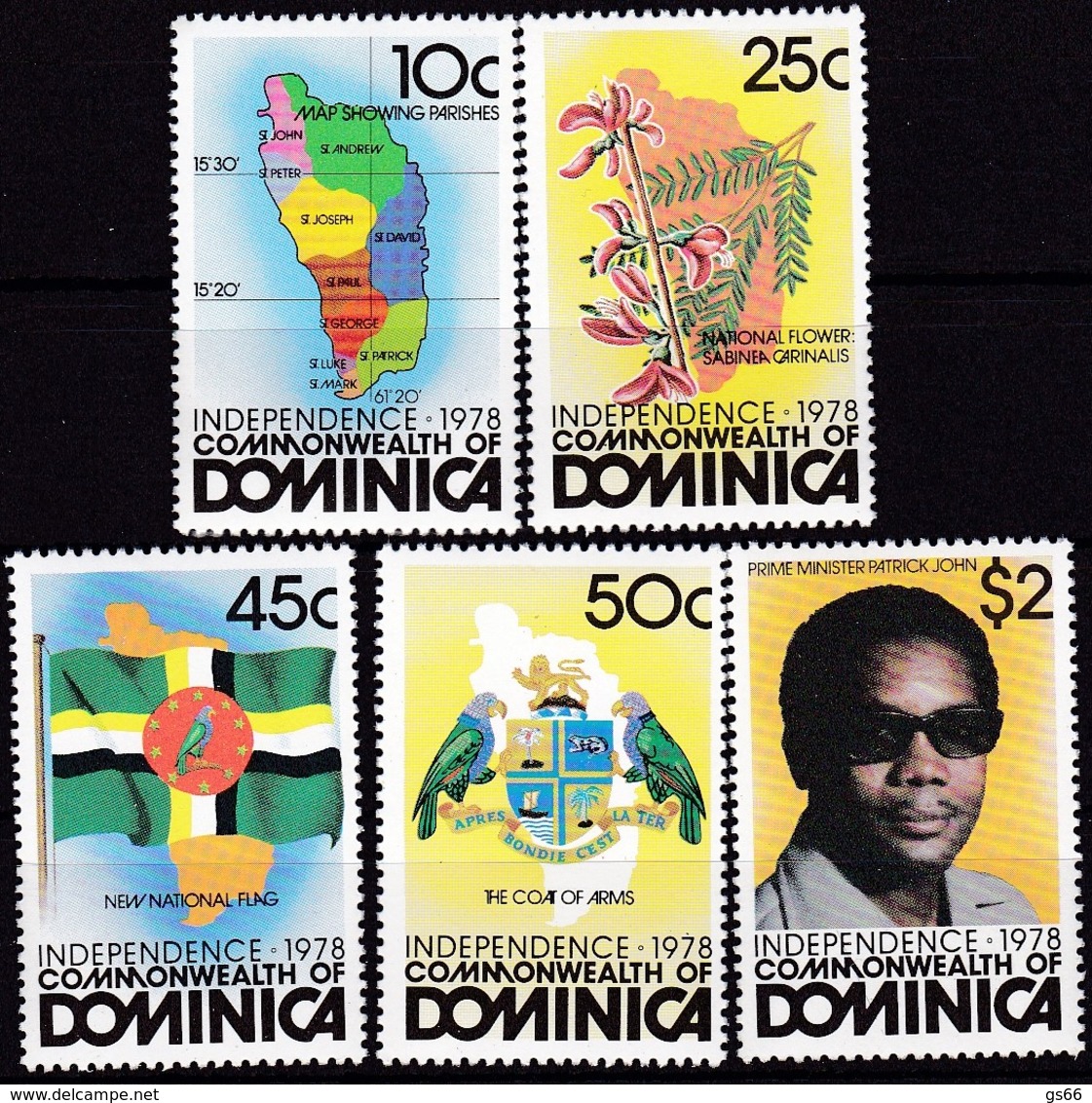 Dominica, 1979, 609/13, Tag Der Unabhängigkeit. MNH ** - Dominica (1978-...)