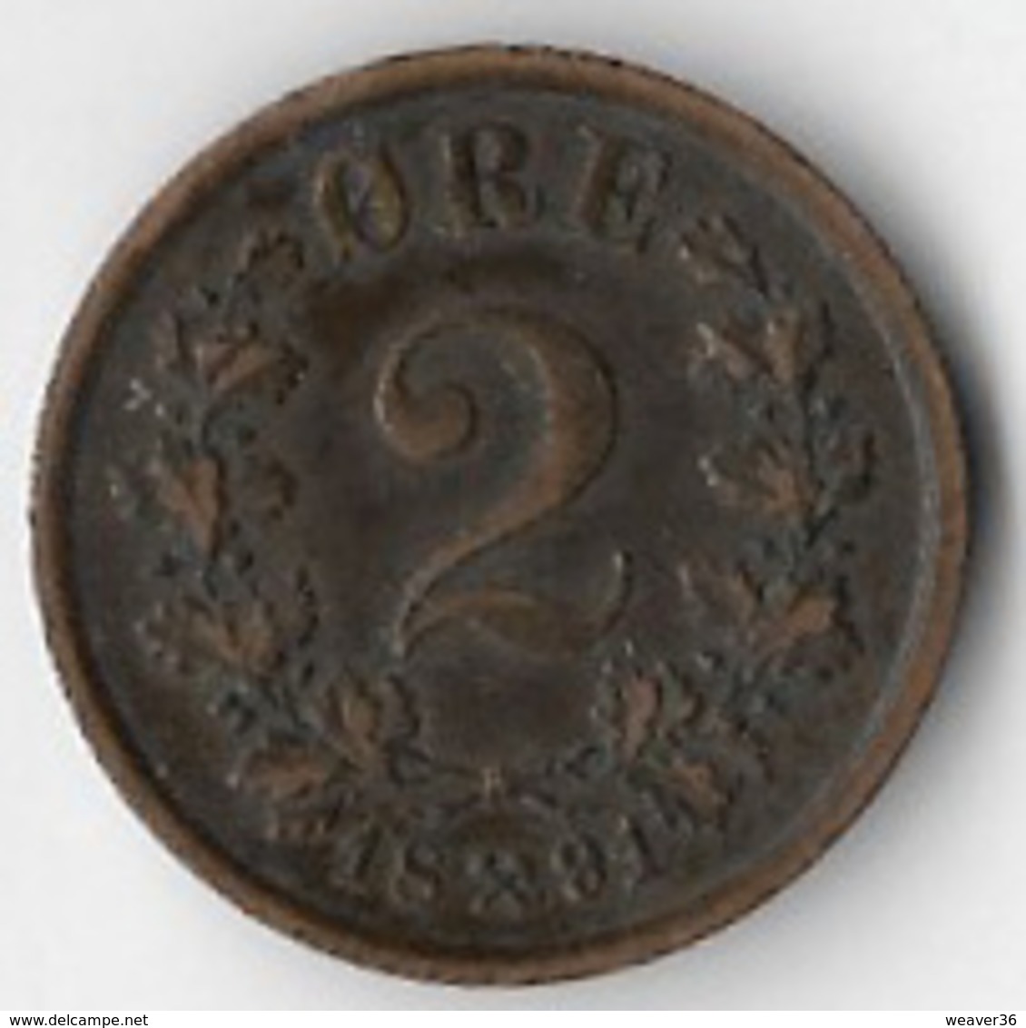 Norway 1891 2 øre [C315/1D] - Norway