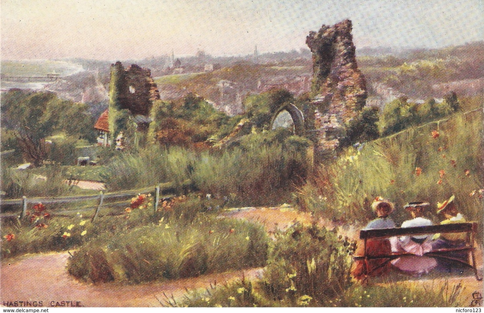"Hastings Castle" Tuck Oilette Posttcard # 7138 - Tuck, Raphael
