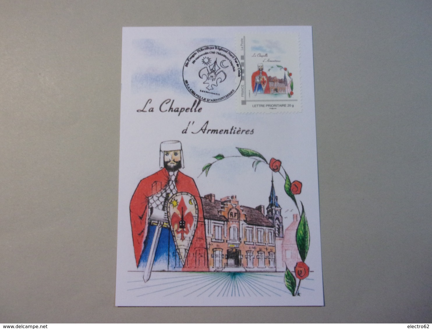 Carte Postale La Chapelle D'Armentières, Géant Du Courtembus, Dessin Alain Vandenhende - Carnaval