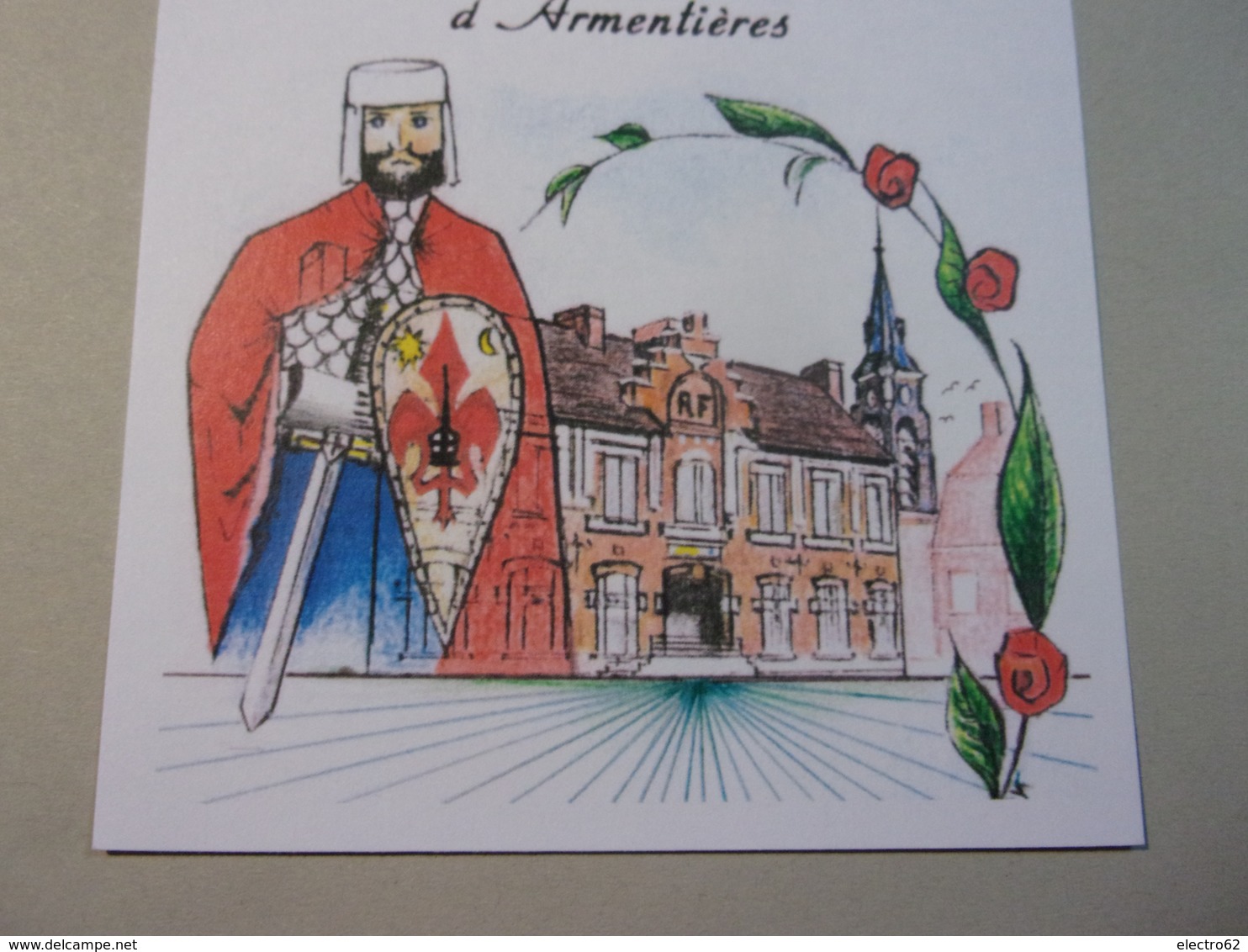 Carte Postale La Chapelle D'Armentières, Géant Du Courtembus, Dessin Alain Vandenhende - Carnaval