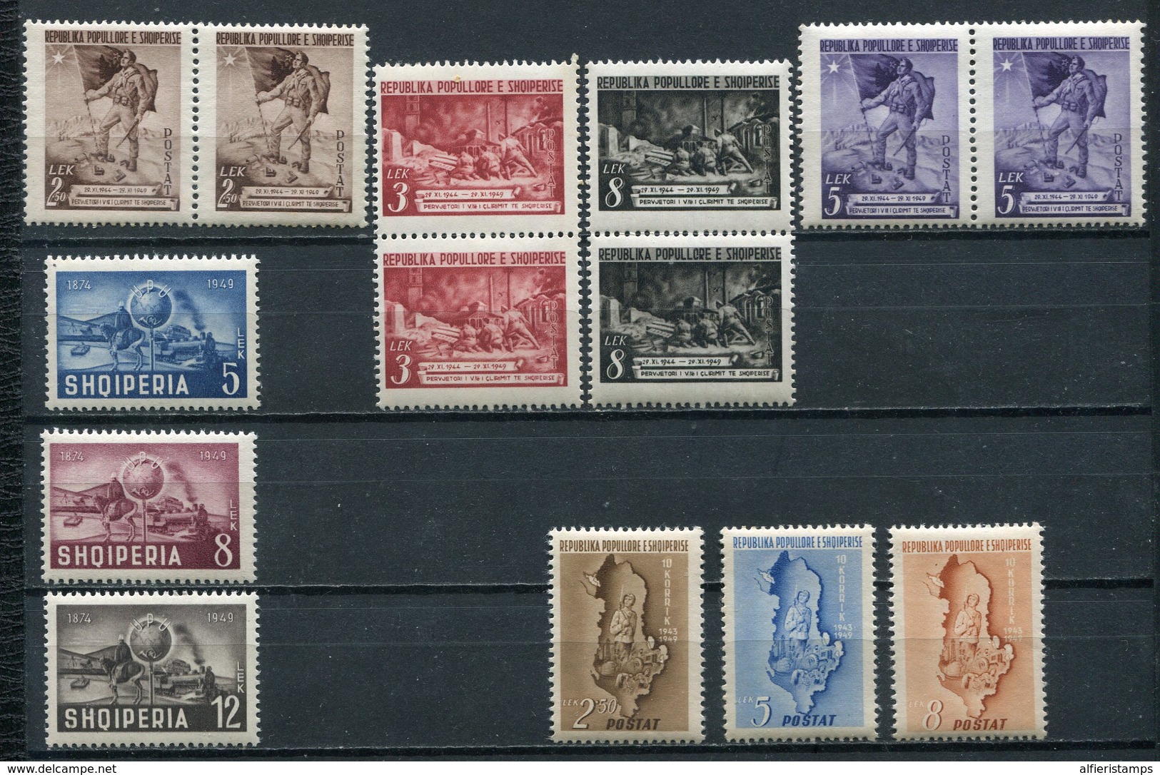 1949/50 - ALBANIA- LOT- 14 VAL.- M.N.H.- LUXE !! - Albania