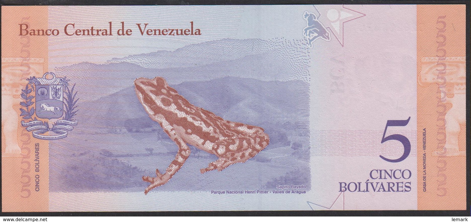 Venezuela 5 Bolivares 2018 Pnew UNC - Venezuela