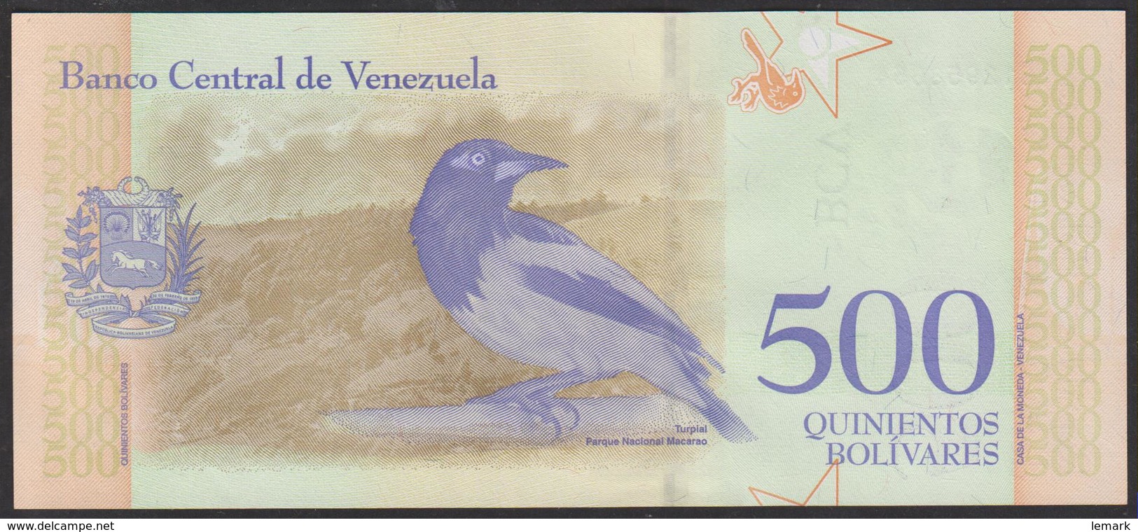 Venezuela 500 Bolivares 2018 Pnew UNC - Venezuela