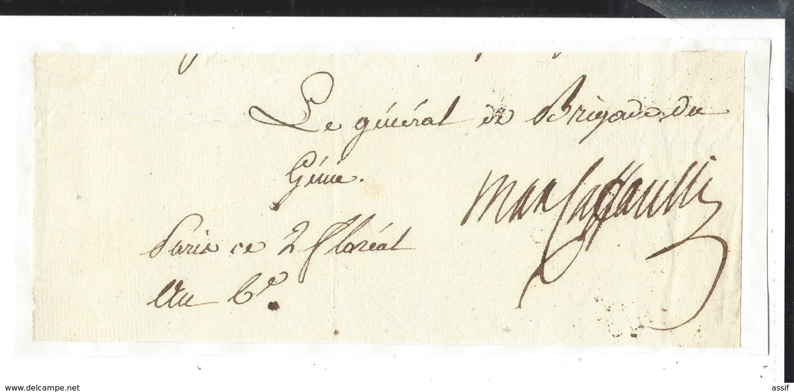 Louis Marie Maximilien De Caffarelli Du Falga (1756-1799) GENERAL AUTOGRAPHE ORIGINAL AUTOGRAPH 1798 /FREE SHIP. R - Autres & Non Classés