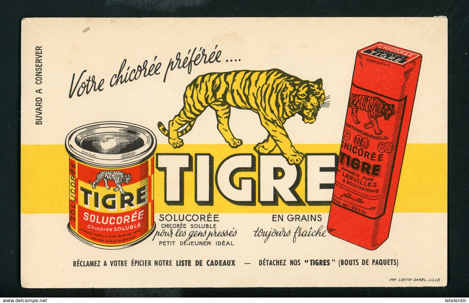 BUVARD: CHICORÉE TIGRE, Votre Chicorée Préférée - D