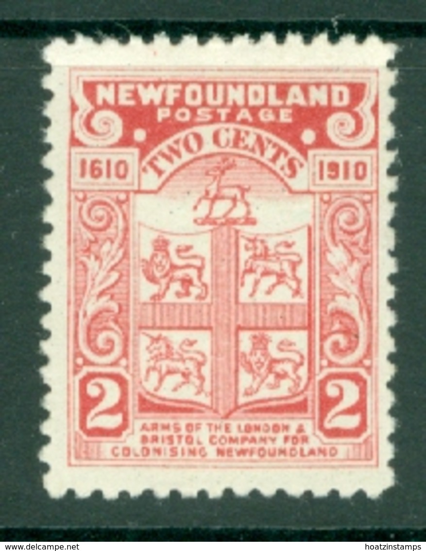 Newfoundland: 1910   Arms    SG96     2c  [Perf: 12]     MH - 1908-1947