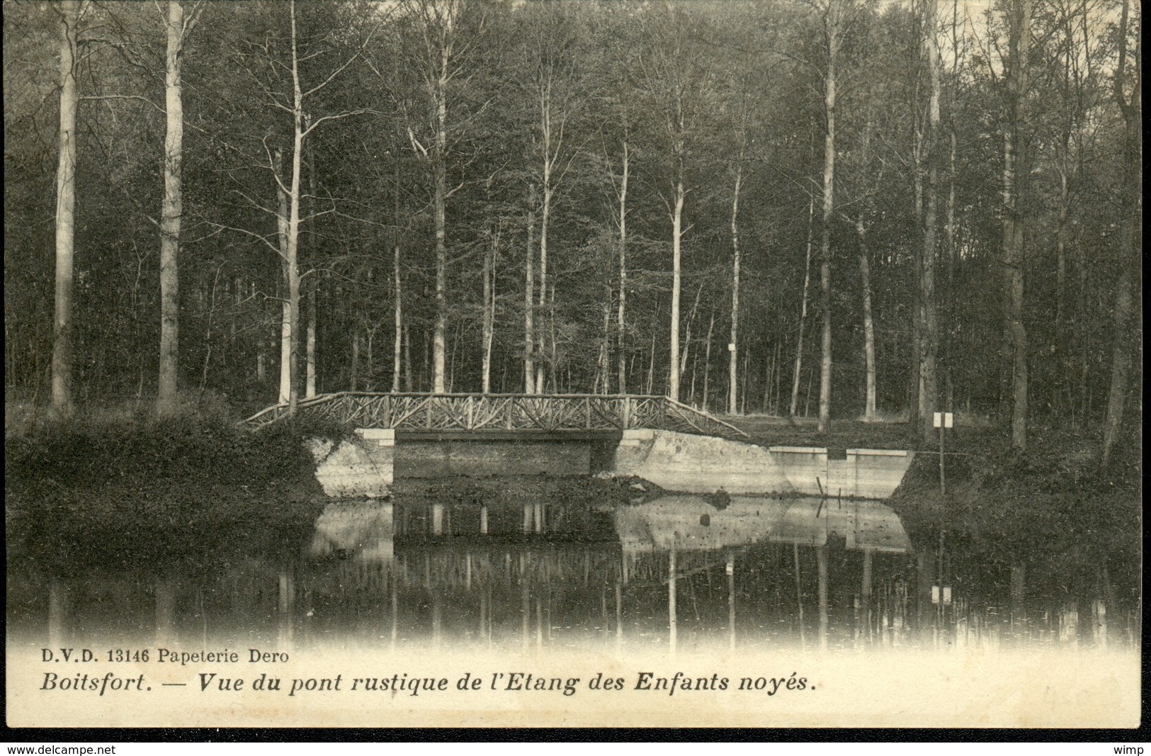 Boitsfort : Vue Du Pont Rustique De L'Etang Des Enfants Noyées - Watermaal-Bosvoorde - Watermael-Boitsfort