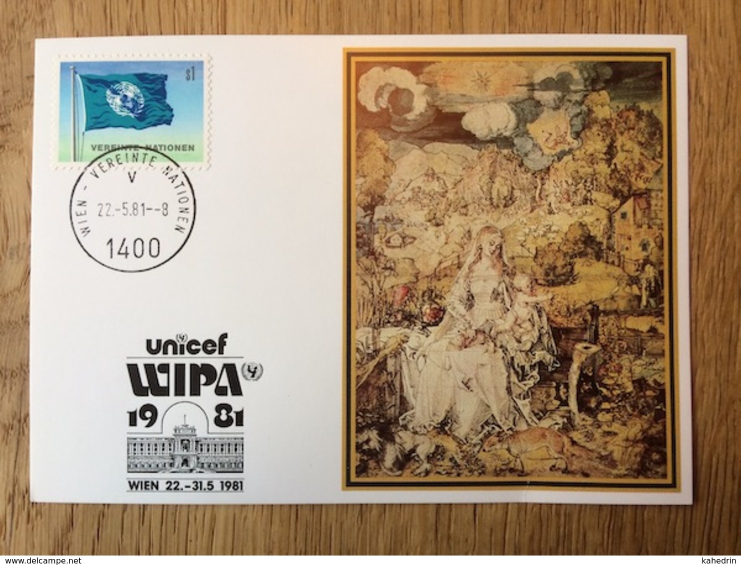 United Nations 1981, Postcard Unicef WIPA - Brieven En Documenten