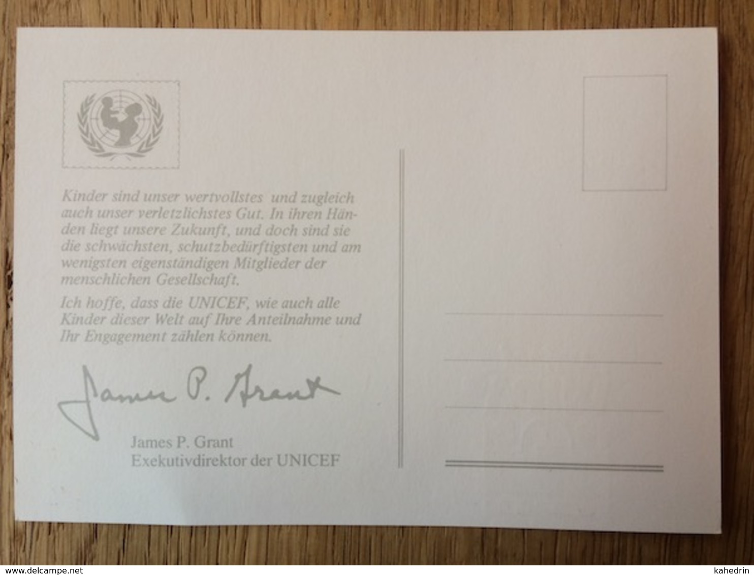 United Nations 1981, Postcard Unicef WIPA - Brieven En Documenten