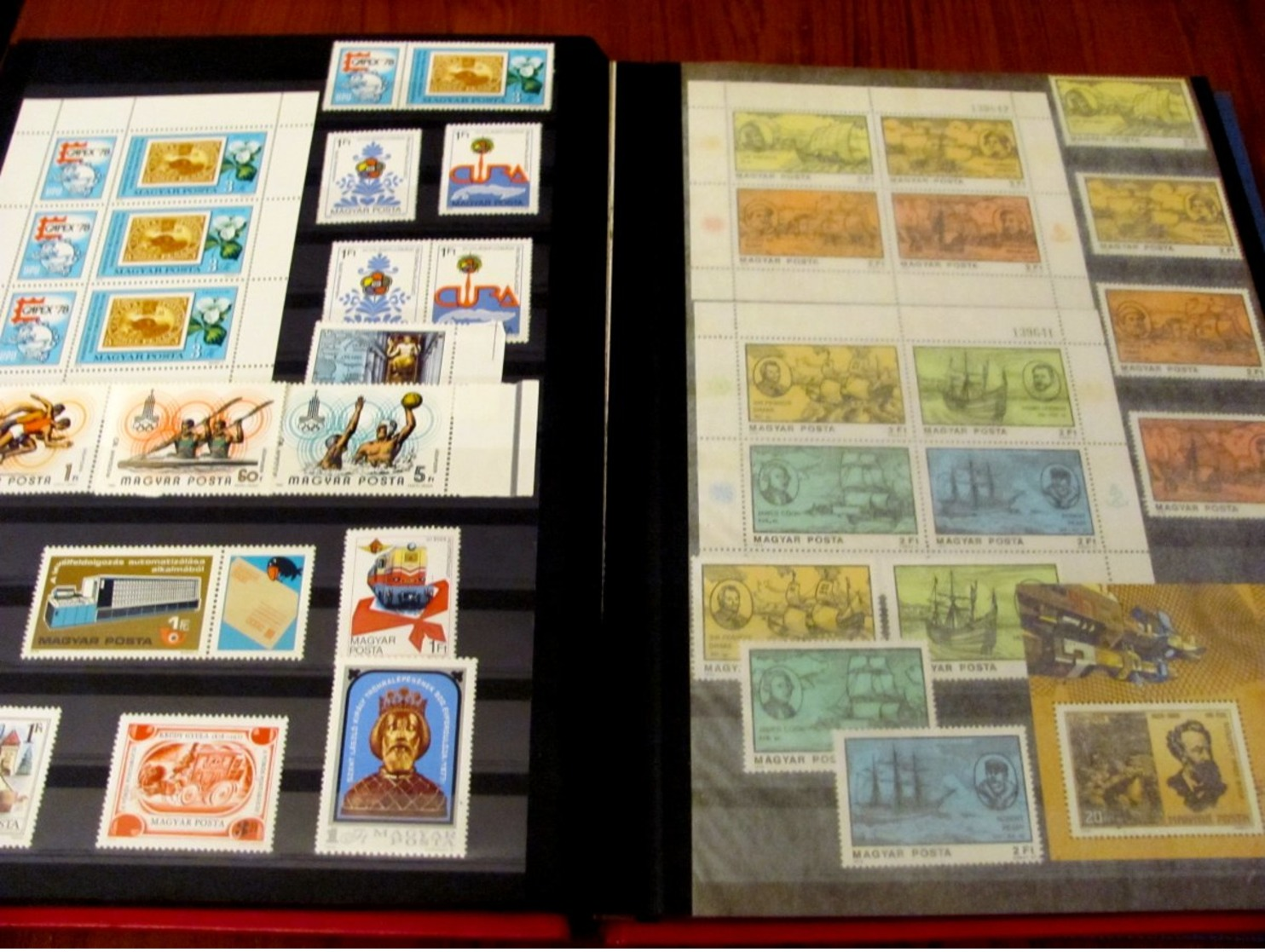 Carton with stamps in albums from estate. Many stamps are in MNH ** condition. All as schown, but not all has been pics