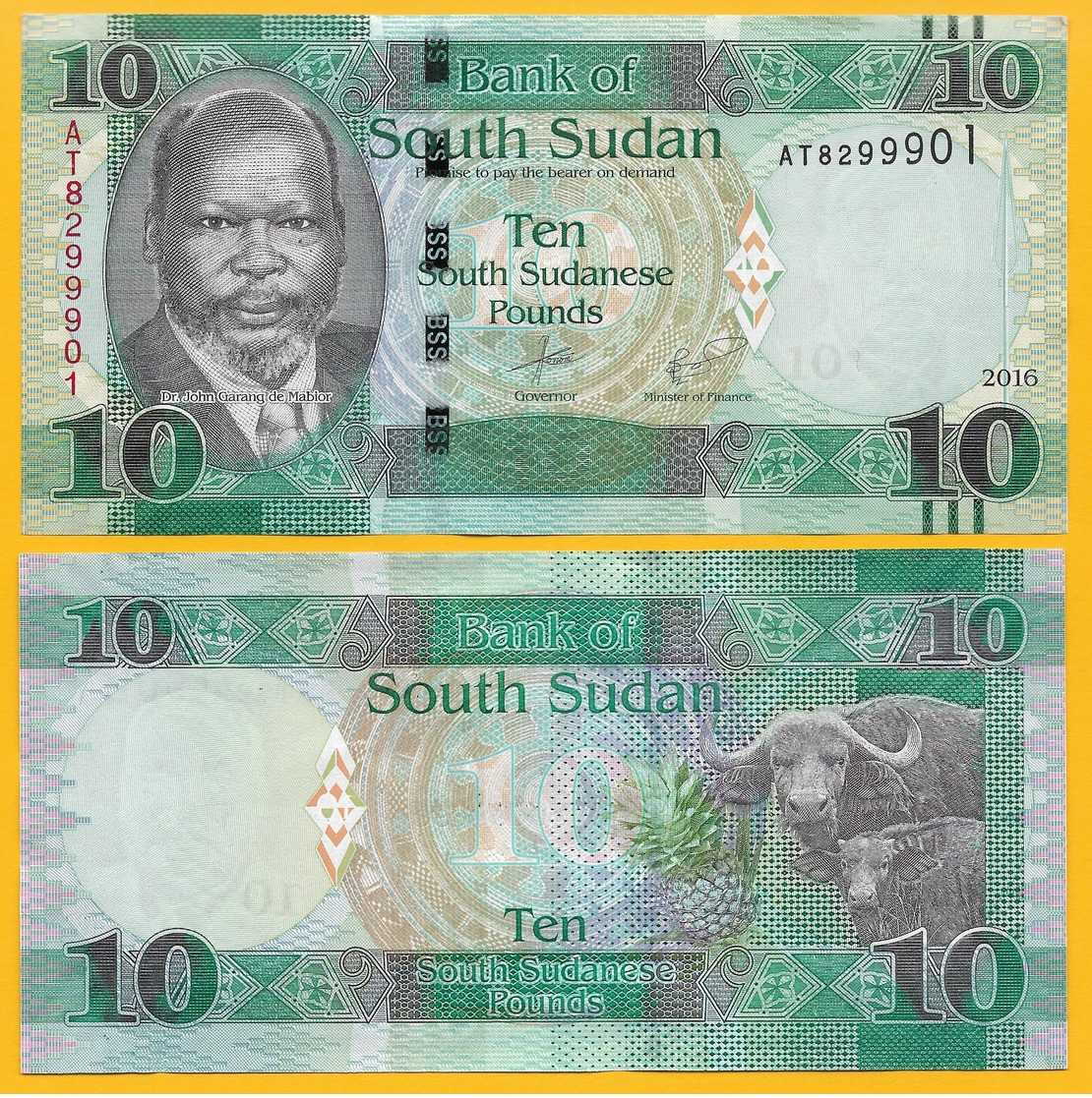 South Sudan 10 Pounds P-12b 2016 UNC - Sudan Del Sud