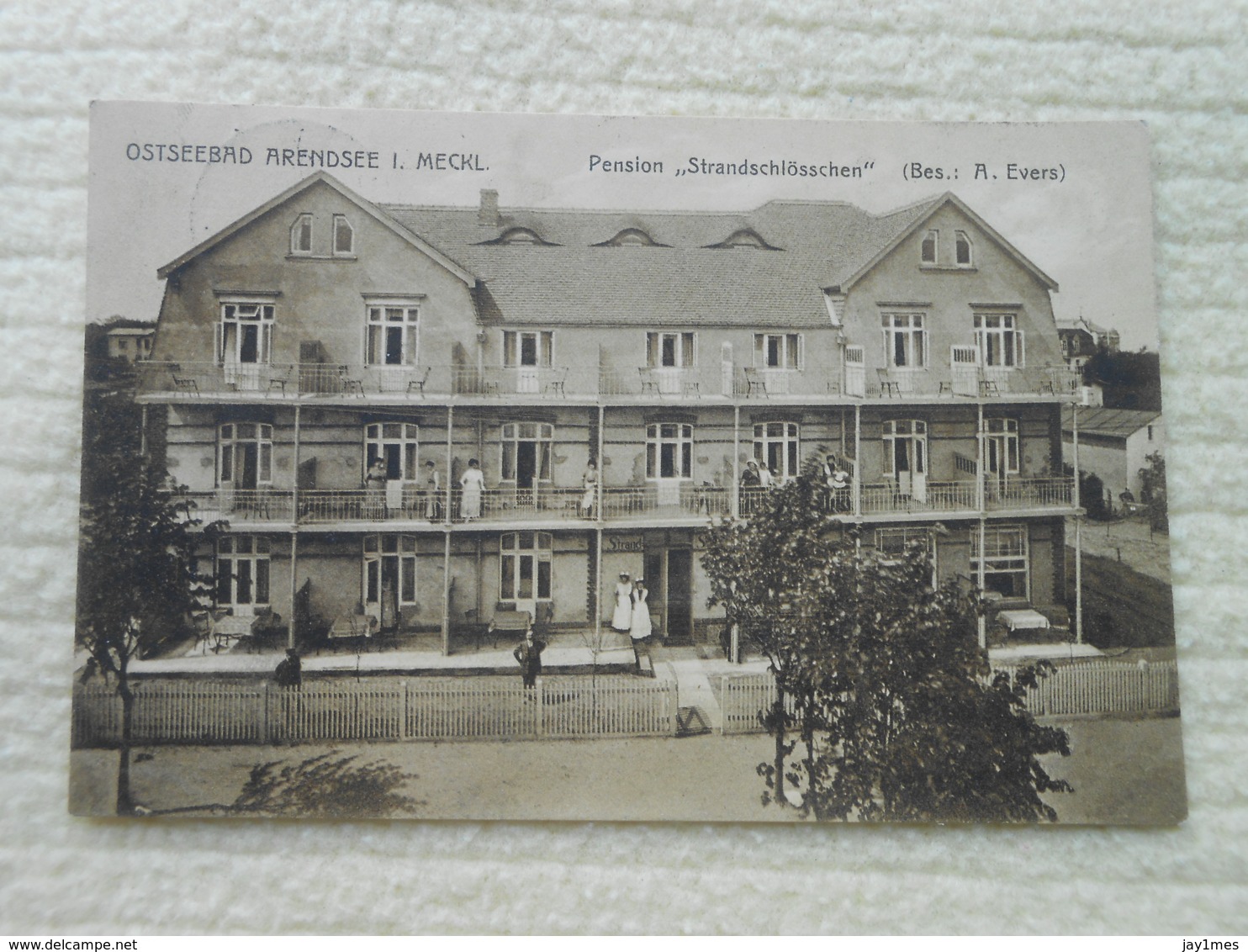 Cpa Ak Ostseebad Arendsee Meckl Pension Strandschlosschen 1912 - Kuehlungsborn