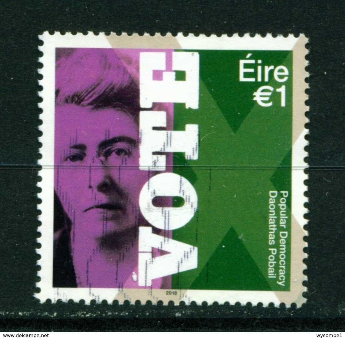 IRELAND - 2018 Vote 1 Euro  Used As Scan - Used Stamps