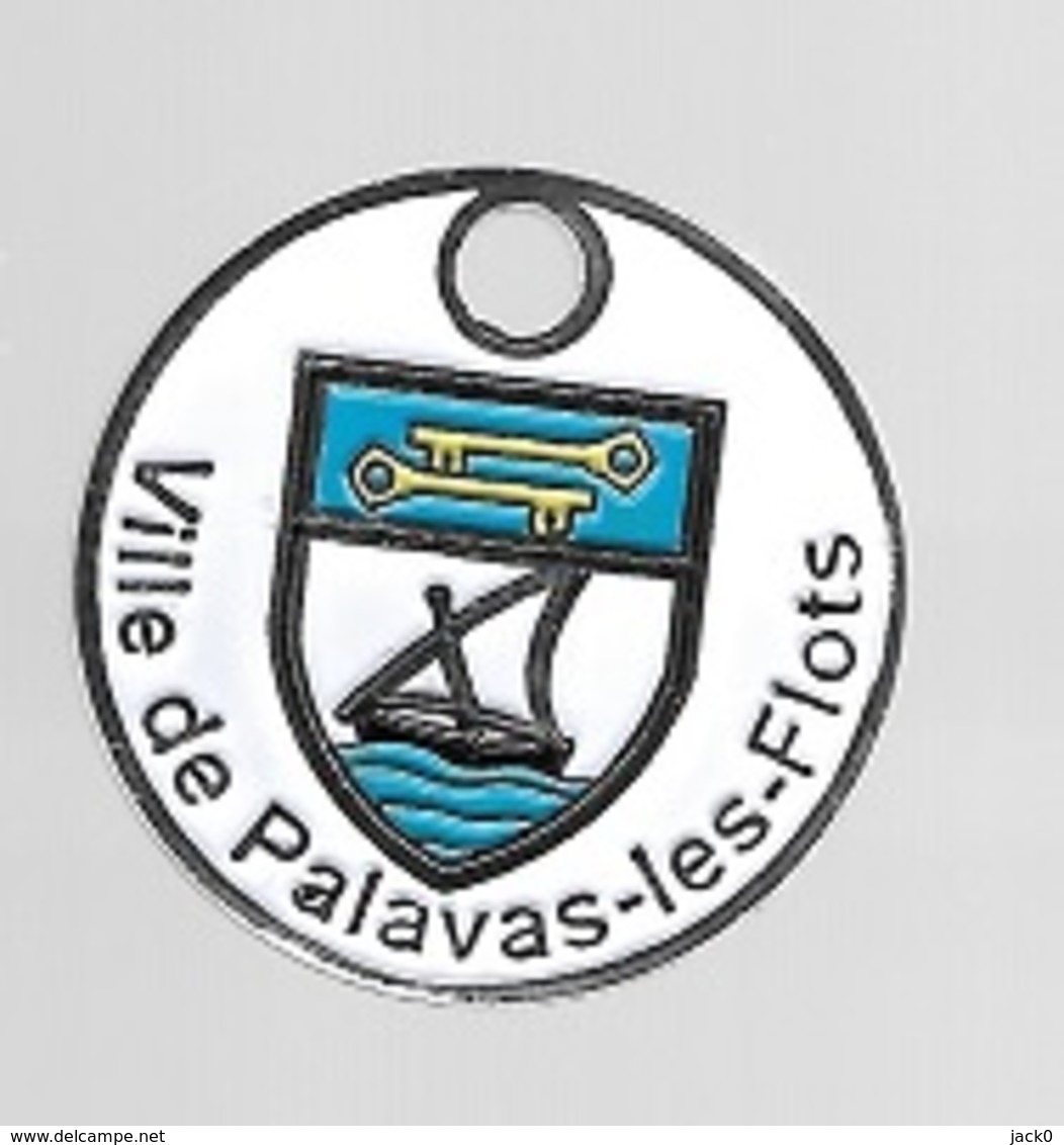 Jeton De Caddie  Ville  De  PALAVAS - LES - FLOTS  ( 34 )   Verso - Trolley Token/Shopping Trolley Chip