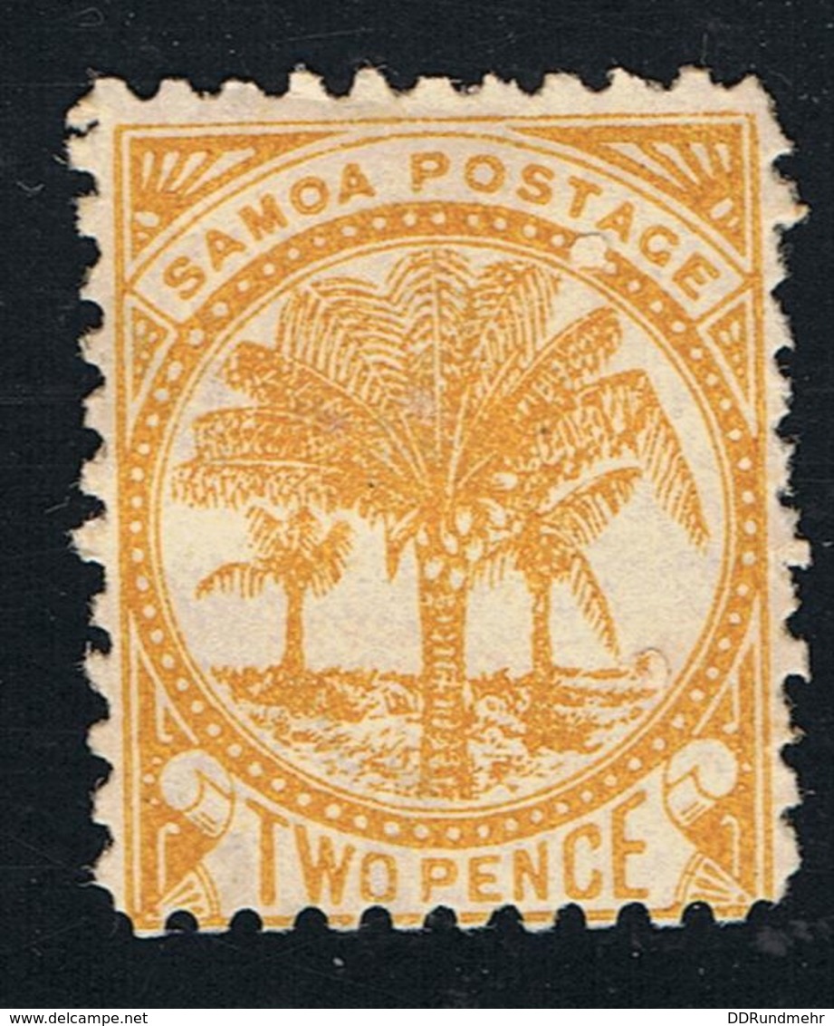 1886 Palm Trees Michel 10 Ungebraucht Ohne Gummierung Mit Falz X - Samoa (Staat)