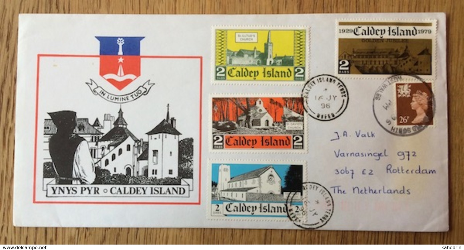 Great Britain Welsh Regional Caldey Island, Local Issue, Ynys Pyr, With Folder - Emissions Locales