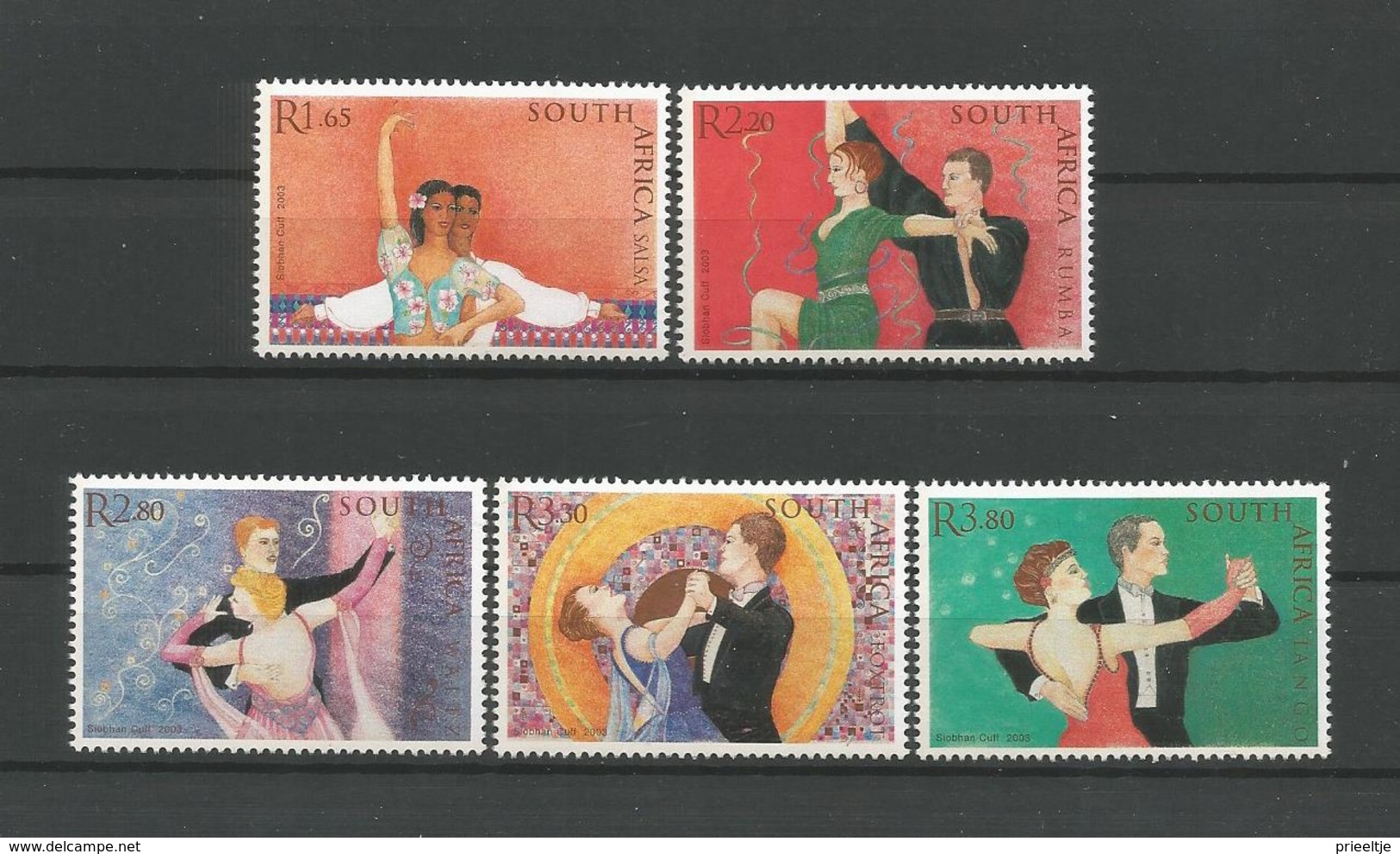 S. Africa 2003 Ballroom Dancing Y.T. 1250/1254 ** - Neufs